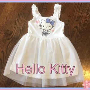 H & M Hello Kitty White Girl’s Dress with Bow - 3/4T